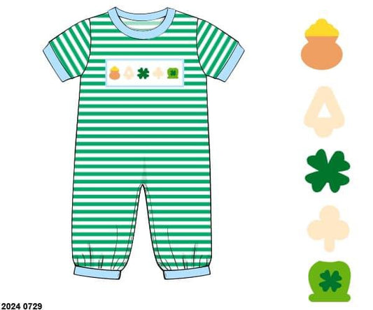 RTS: Lucky Charms- Boys Knit Romper