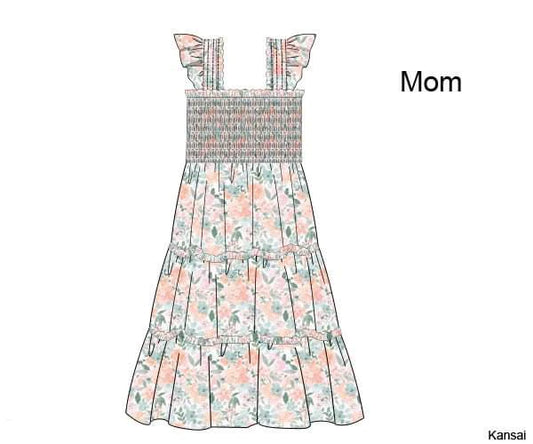 RTS: Mom & Mini Basics- Mom/Mini Finlee Floral Woven Dress