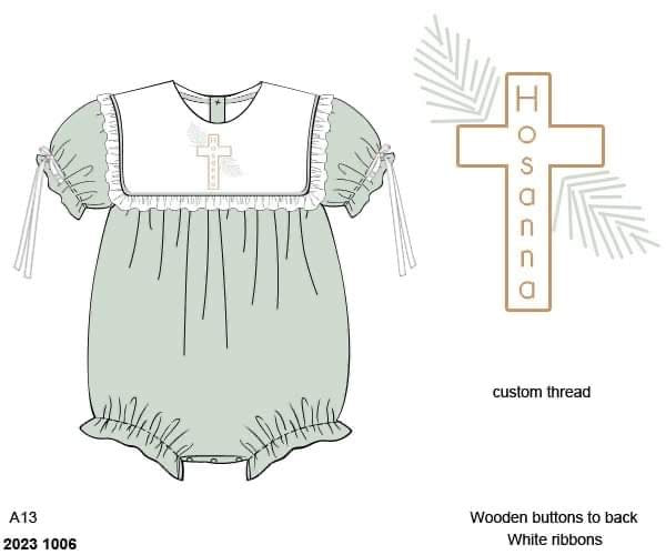 Pre Order 116: Hosanna- Girls Woven Bubble