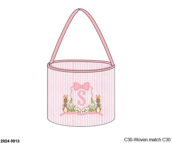 Pre Order 116: Bunny Crest- Pink Basket