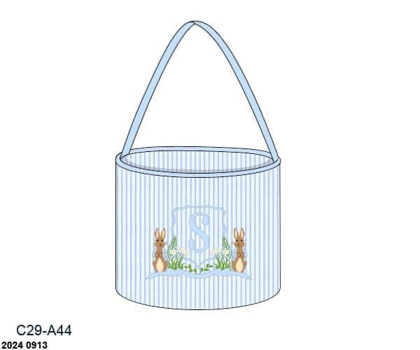 Pre Order 116: Bunny Crest- Blue Basket