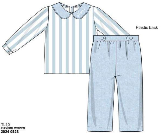 Pre Order 116: Wellington- Boys Woven Pant Set