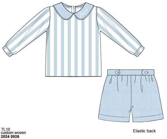 Pre Order 116: Wellington- Boys Woven Short Set