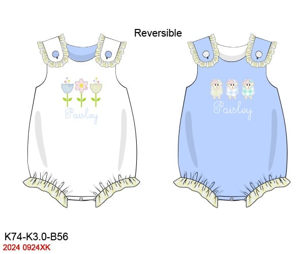 Pre Order 116: Reversible Spring!- Girls Knit Bubble