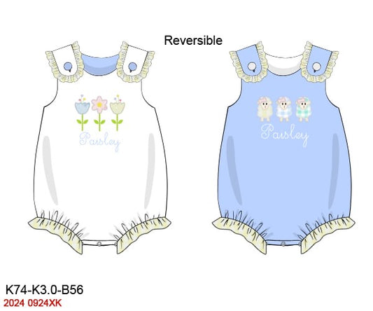 Pre Order 116: Reversible Spring!- Girls Knit Bubble