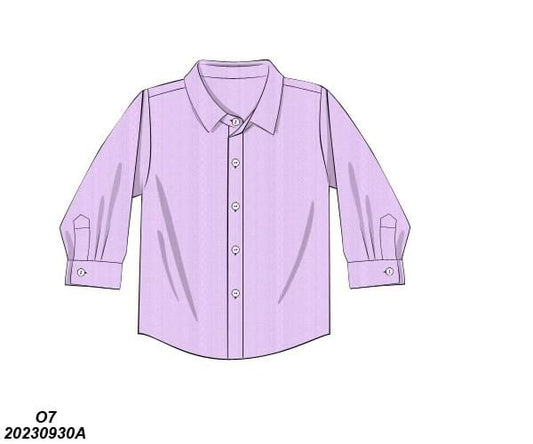 Pre Order 116: Lily Lavender- Dad/Boys Linen Button Up Shirt