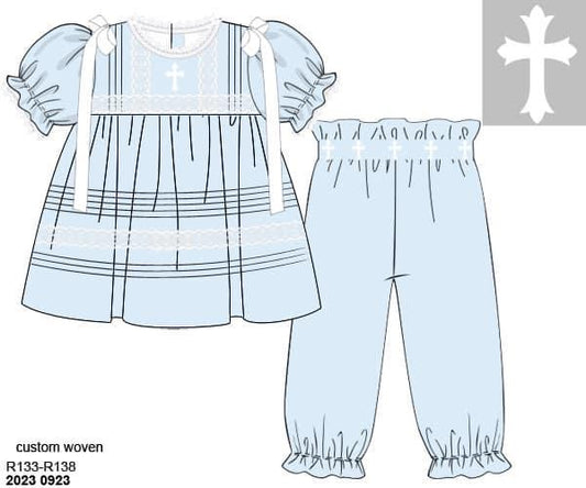 Pre Order 116: Redeemed- Girls Woven Bubble Pant Set