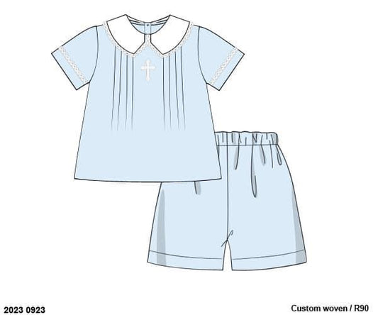 Pre Order 116: Redeemed- Boys Woven Short Set