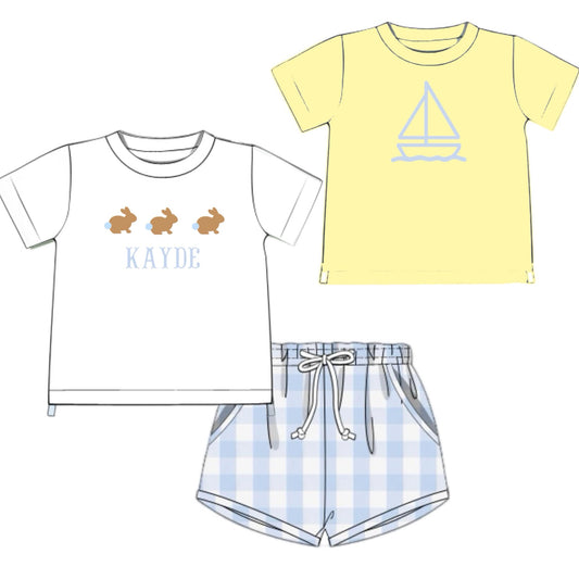 Pre Order 116: Double Delight- Boys 3pc Shirt Set