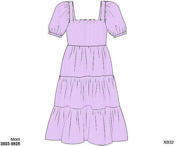 RTS: Lily Lavender - Mom Linen Midi Dress