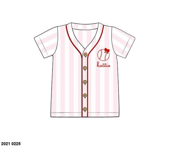 Pre Order 116: Play Ball!- Unisex Pink Stripe Jersey