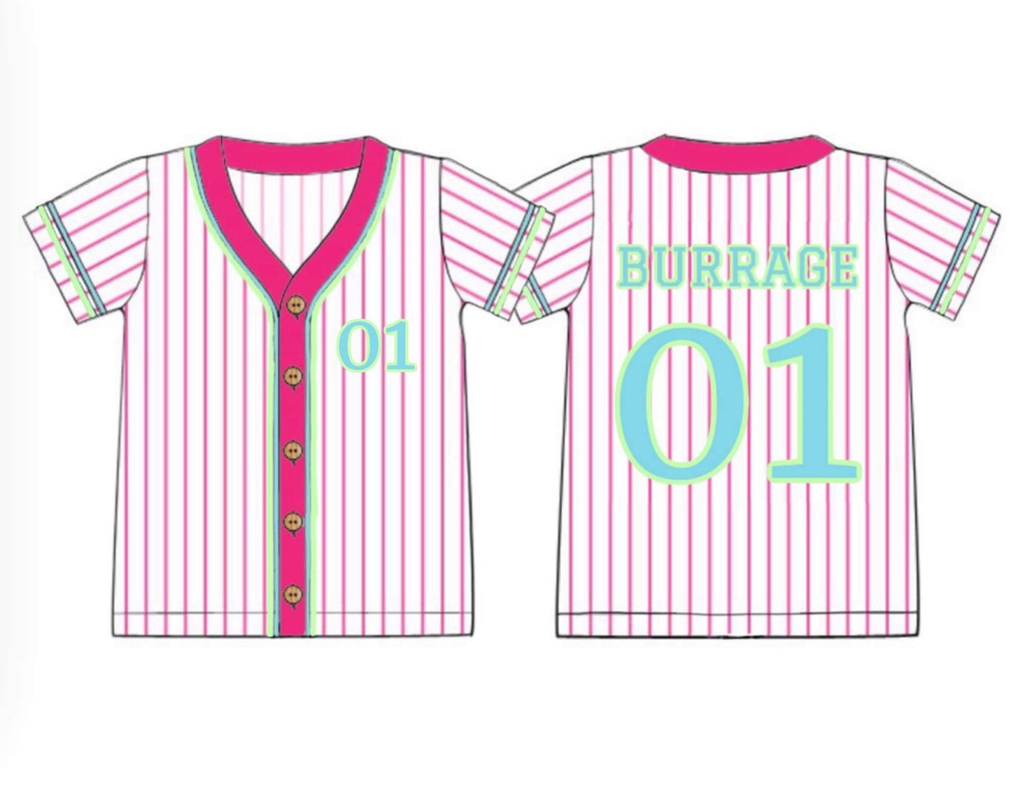 Pre Order 116: Drip Jersey- Unisex Pink Stripe Jersey