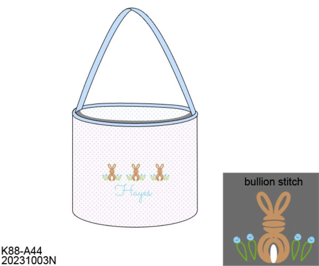 Pre Order 116: Easter Baskets- Blue Bullion Bunny