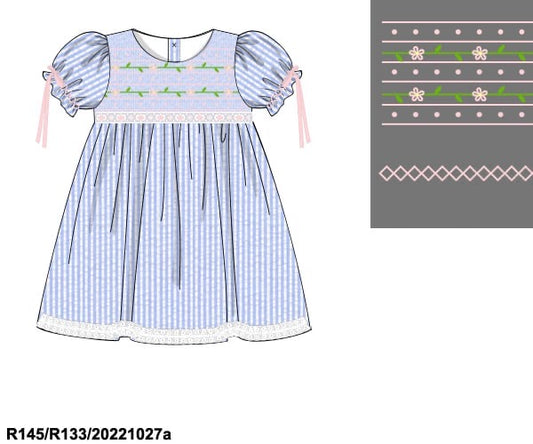 Pre Order 116: Avery's Seersucker- Girl Dress