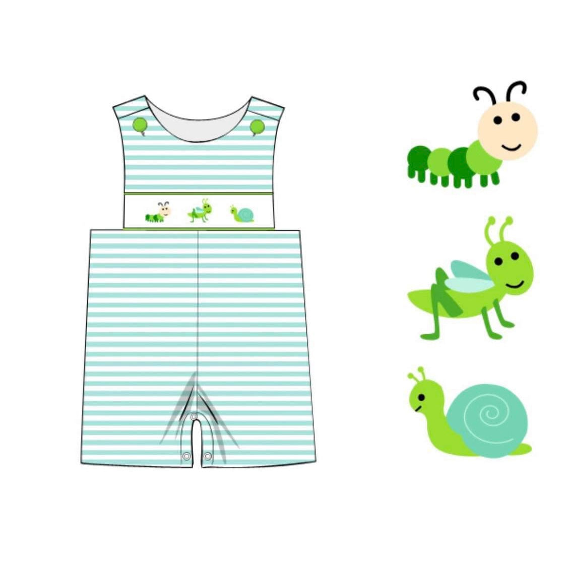 Pre Order 116: Loodle Bugs- Boys Knit Shortall