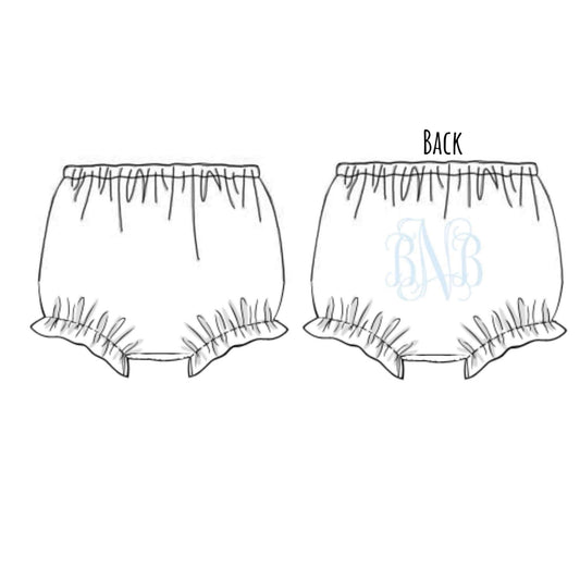 Pre Order 116: Monogram Bloomers - Baby Blue