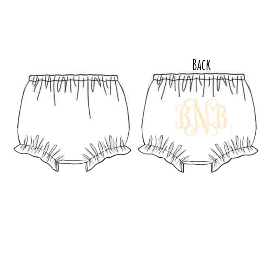 Pre Order 116: Monogram Bloomers - Cream