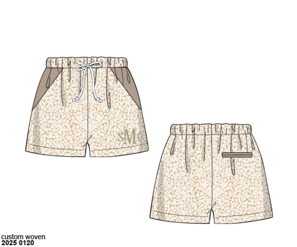 Pre Order 122: Fiji Sands- Dad/Mini Woven Traditional Swim Shorts