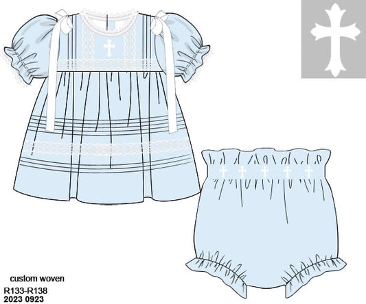 Pre Order 116: Redeemed- Girls Woven Diaper Set