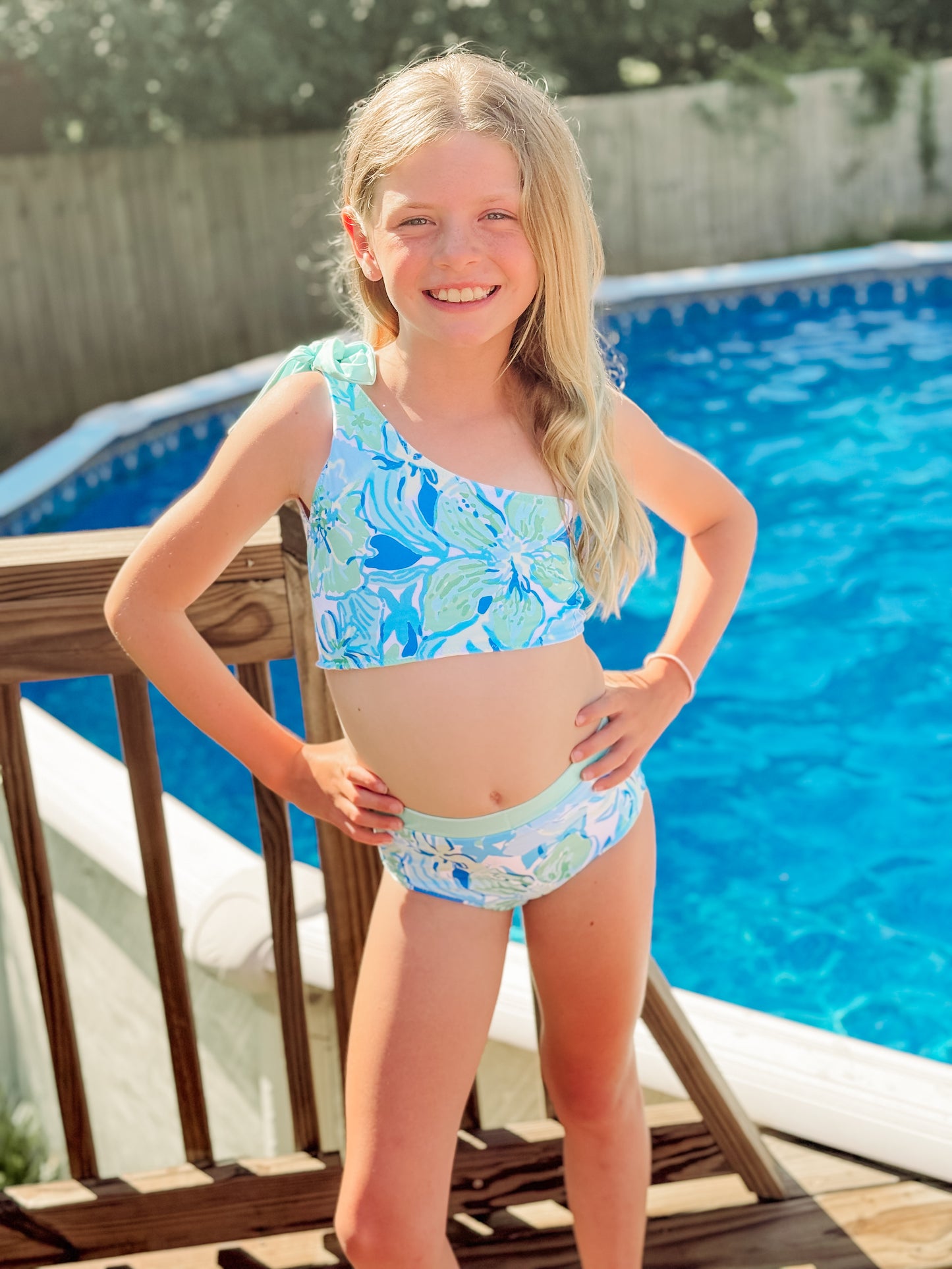 RTS: Morrison’s Summer Floral- Mom/Mini 2pc Rash Guard Swim