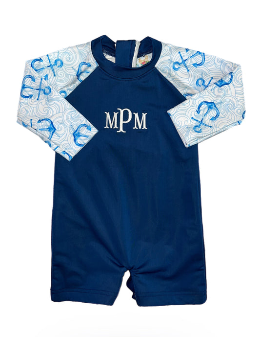 RTS: Boys Swim Only Collection- Anchors- Boys 1pc. Rashguard "MPM"