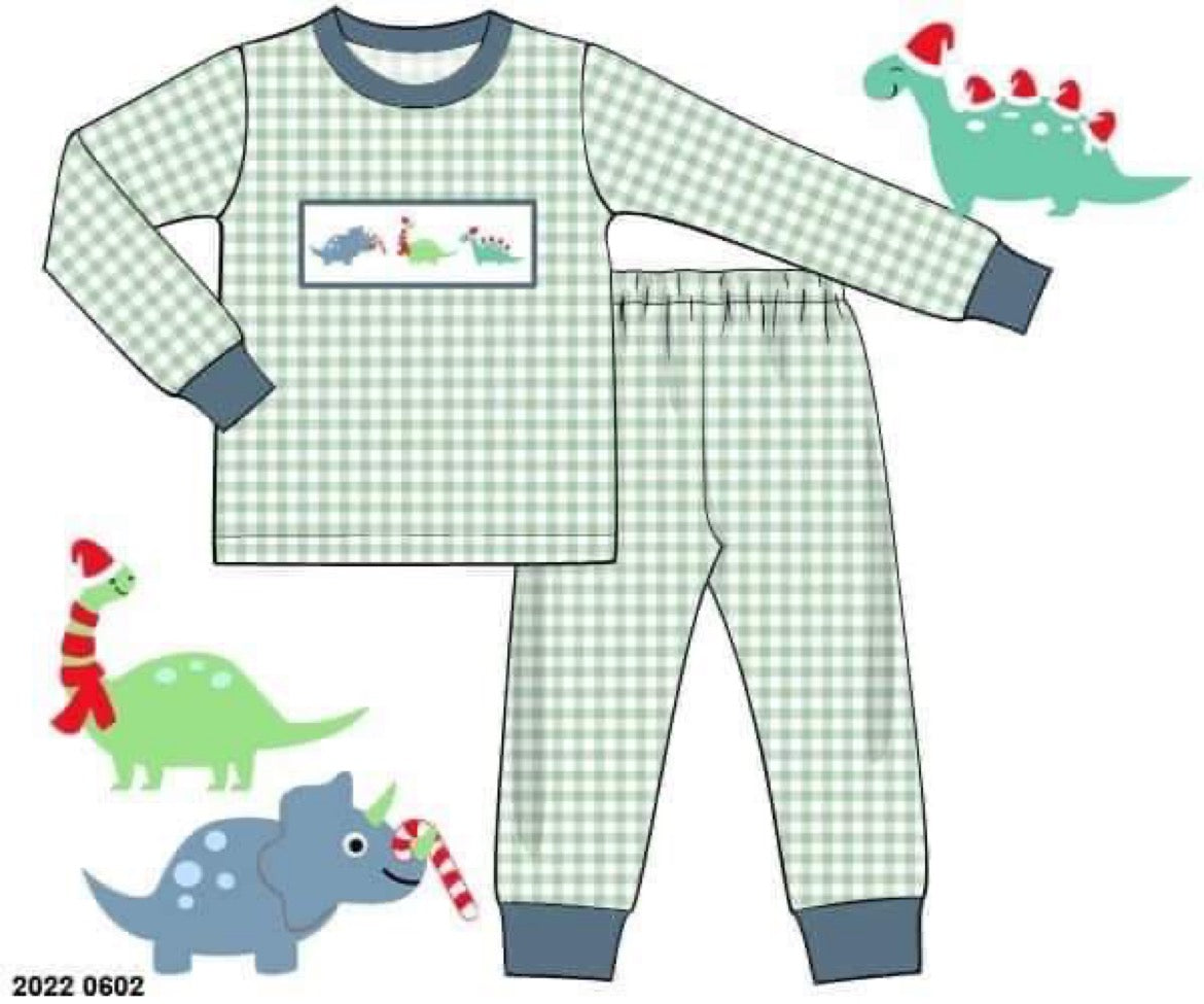 RTS: Fun Pjs- Boys Merry Dinos 2pc