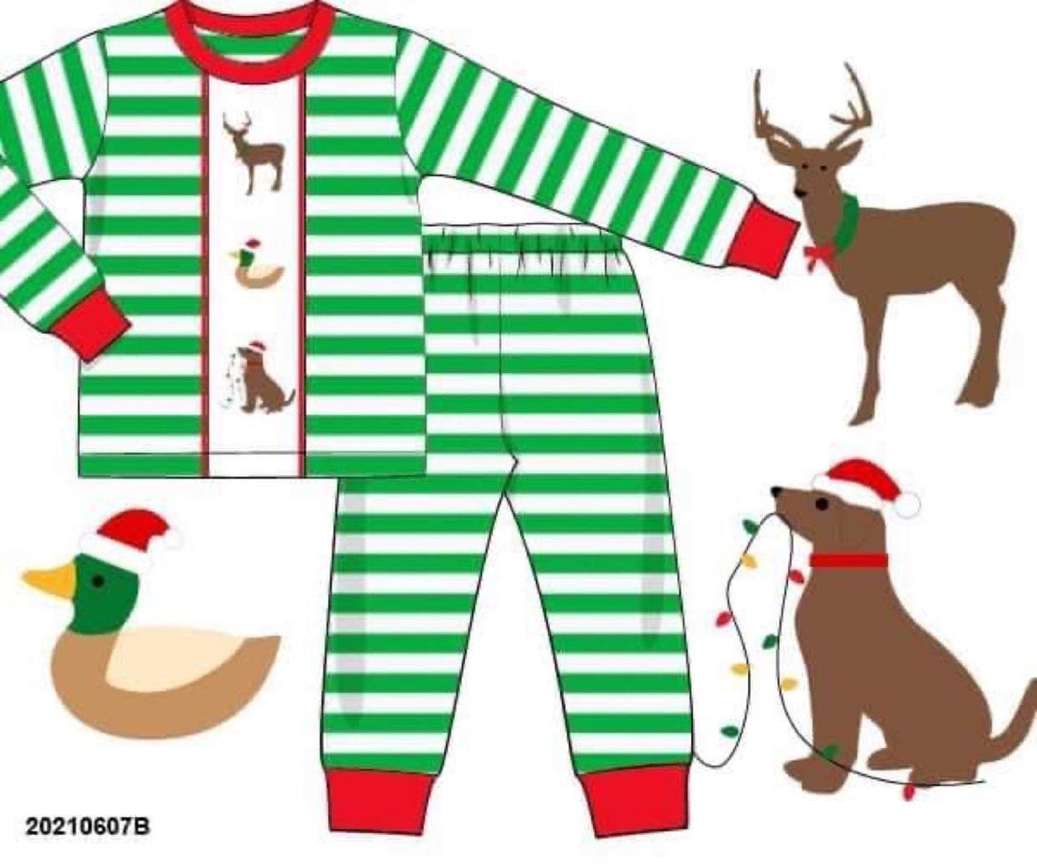 RTS: Fun Pjs- Boys Duck, Deer, & Dog 2pc