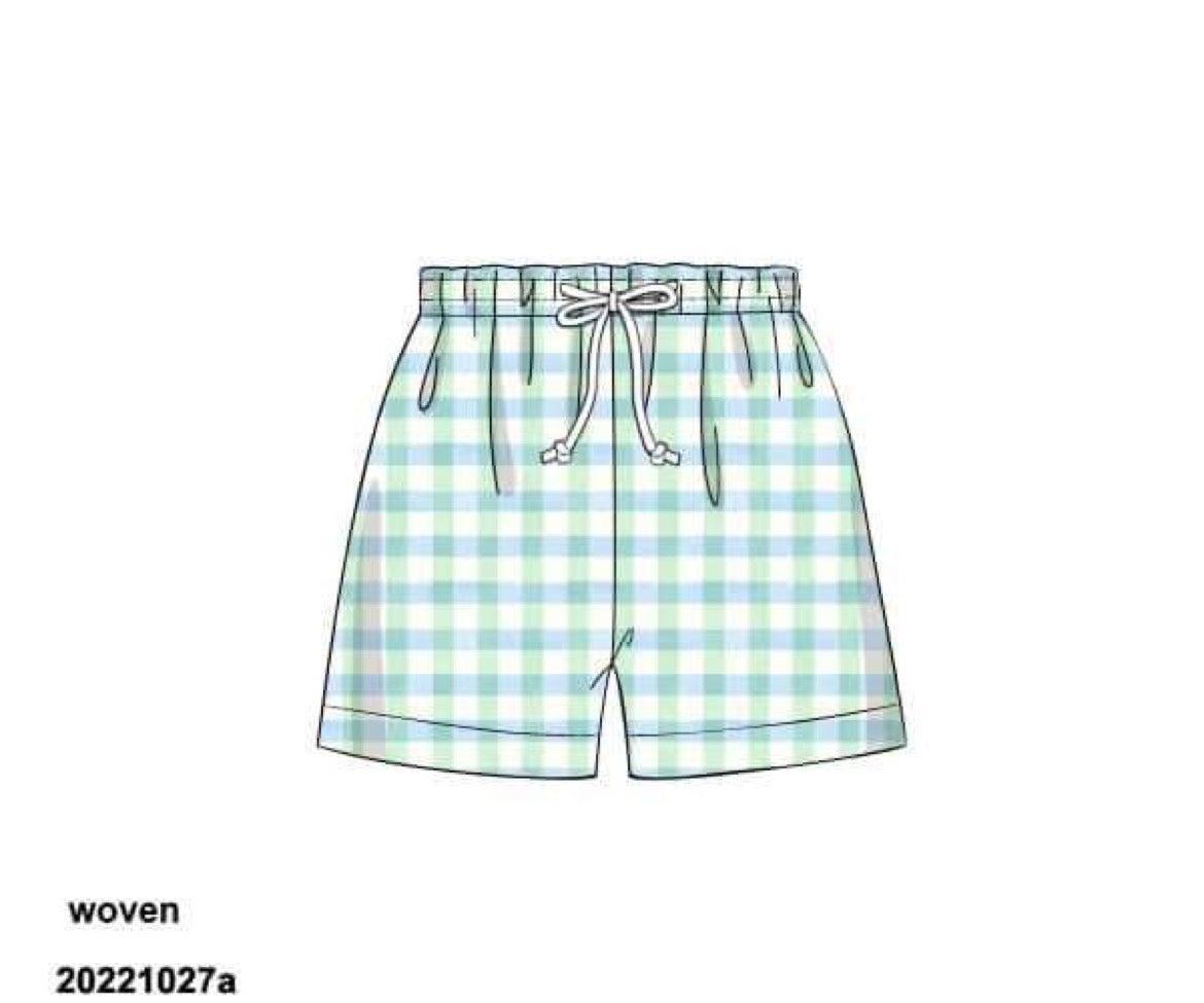 RTS: Summer Palmetto- Boys/Dad Woven Swim Shorts