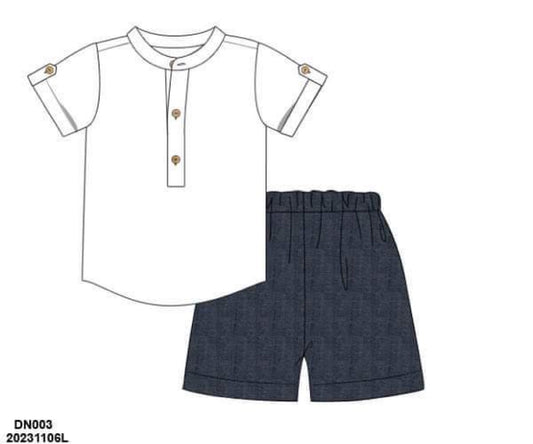 RTS: Summer Denim- Boys Short Set