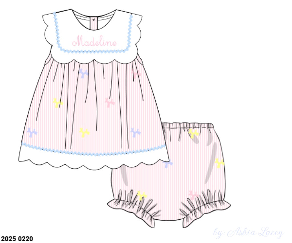 Pre Order 123: Party Animals- Girls Woven Bloomer Set