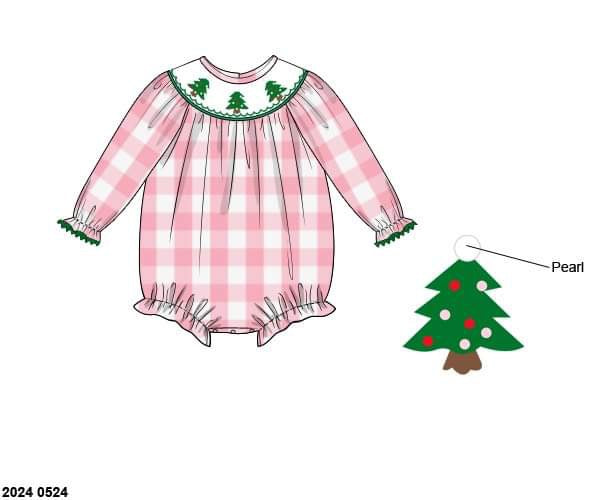 RTS: Fraser Fir Smocks- Girls Woven Bubble