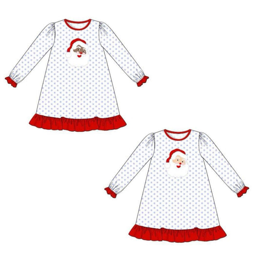 RTS: Little Saint Nick- Girls Knit Gown