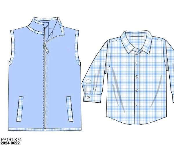 RTS: Winter Callie Jo- Boys Vest Set (No Monogram)