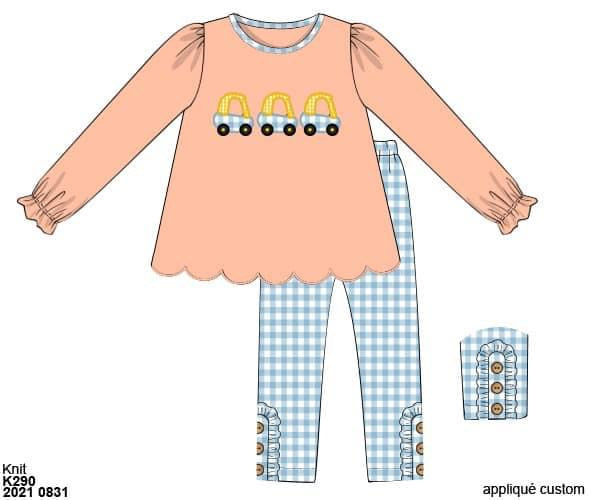 RTS: Cozy Coupes- Girls Knit Legging Set