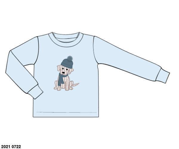 RTS: Boys Mix & Match- Winter BBS Puppy Knit Shirt (No Monogram)