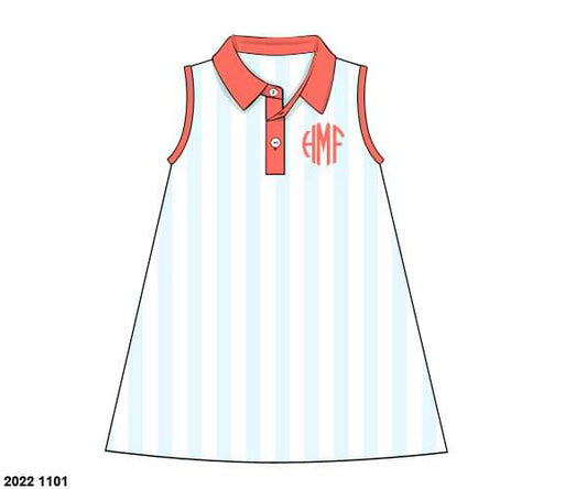 RTS: Cabana Stripe Collection- Girls/Mom Knit Dress "HMF"