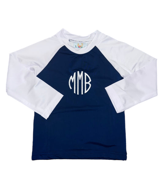 RTS: Navy Swim Collection- Boys Rashguard "MMB"