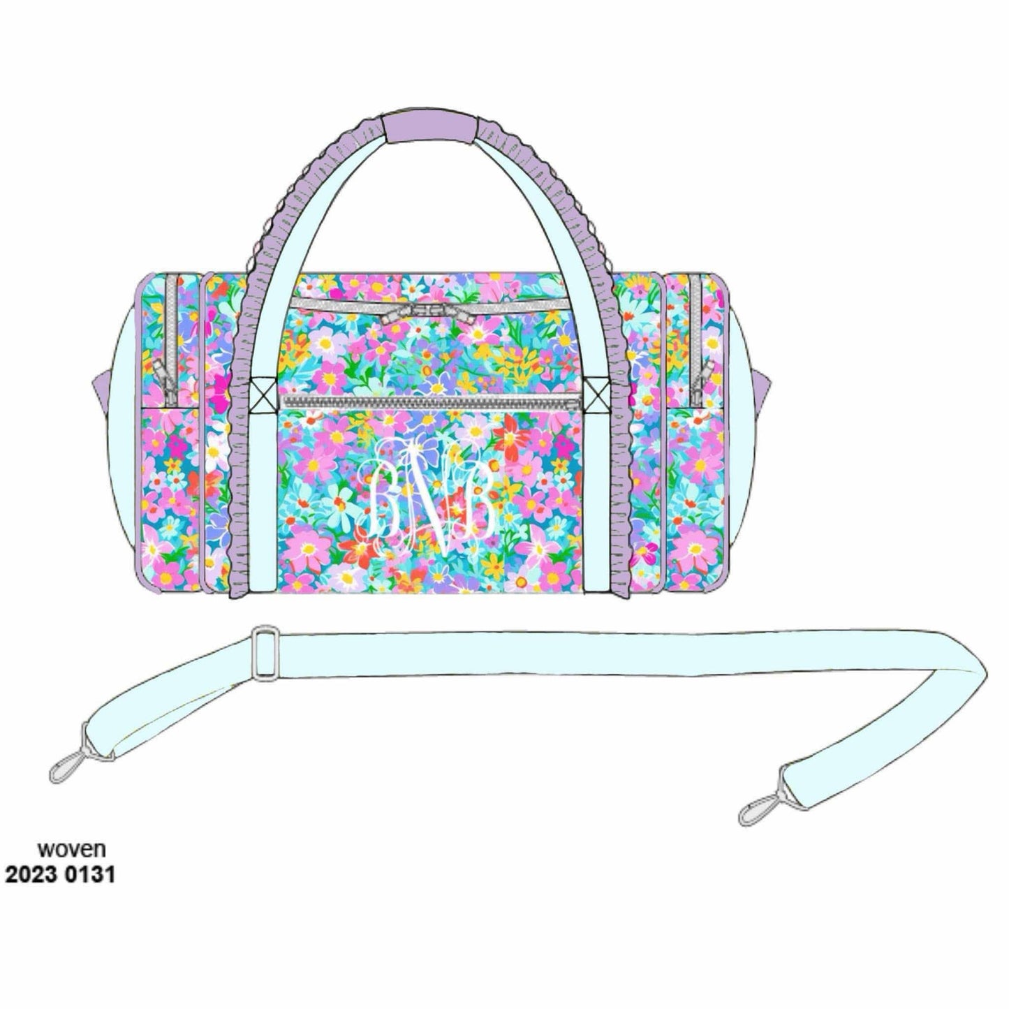 Pre Order 123: Lilac Blooms- Duffle Bag