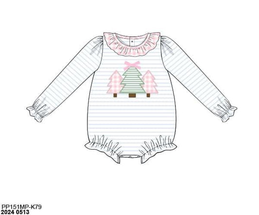 RTS: Trio Trees- Girls Knit Bubble