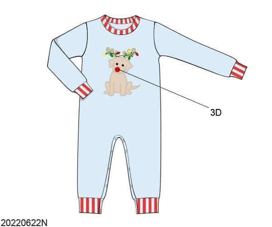 RTS: BBS Rudolph Puppy- Boys Knit Romper