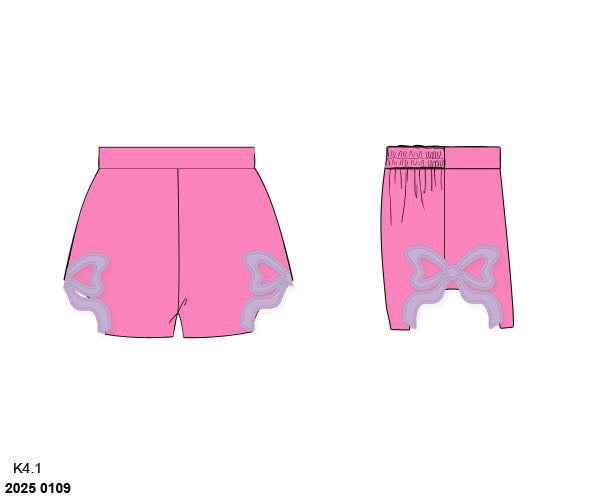 Pre Order 122: Royalty Era- Girls Knit Pink Shorts