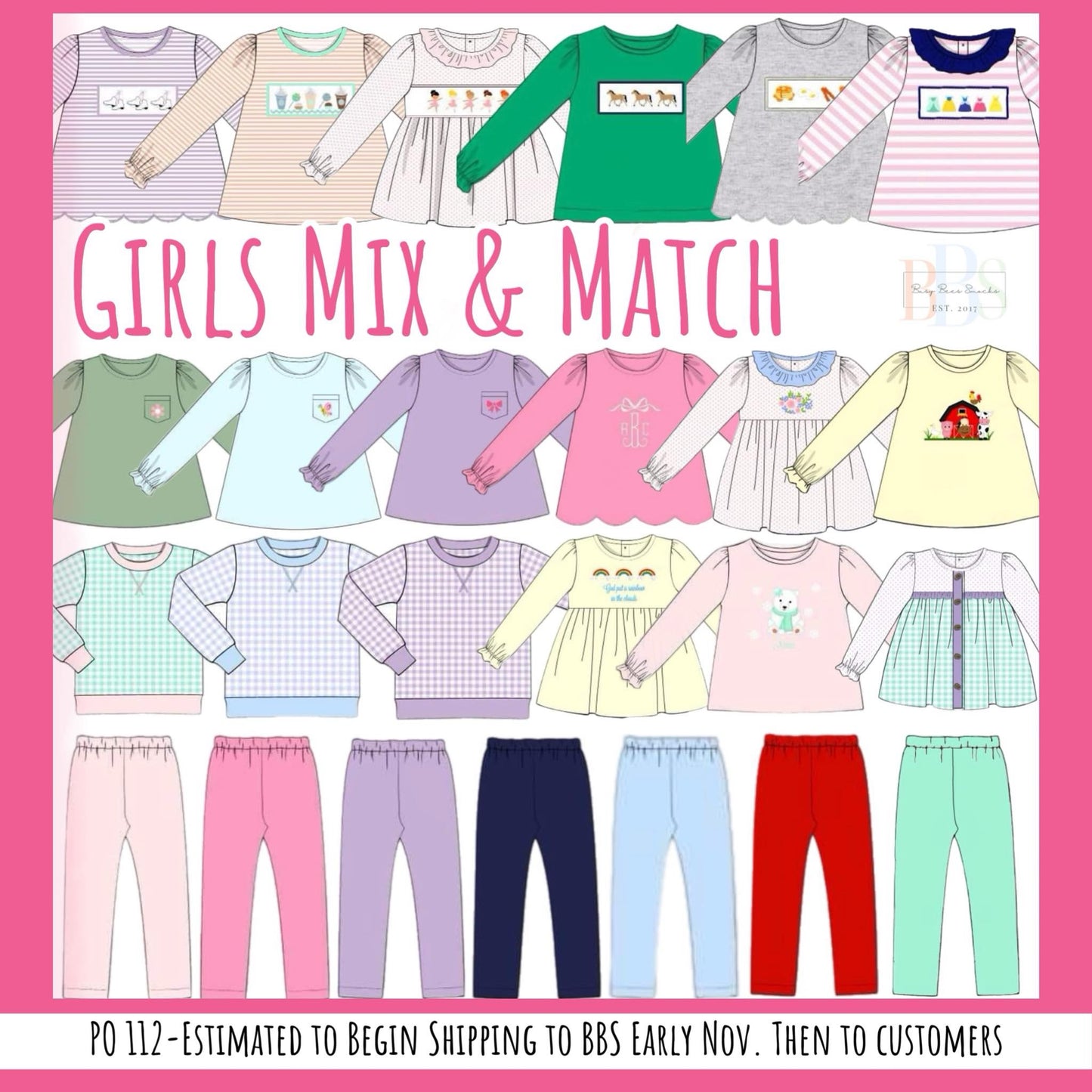 RTS: Girls Mix & Match- Lavender & Mint Knit Shirt