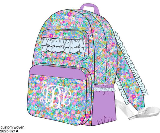 Pre Order 123: Lilac Blooms- Backpack