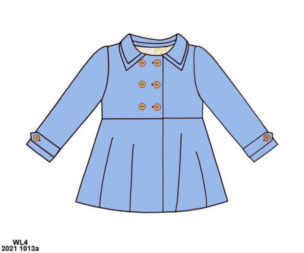 RTS: Wool Coats- Mom/Mini Blue Peacoat