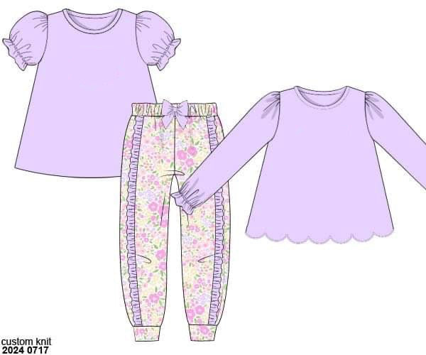 RTS: Parrish Pretties- Girls Brynn Floral Knit Jogger Set