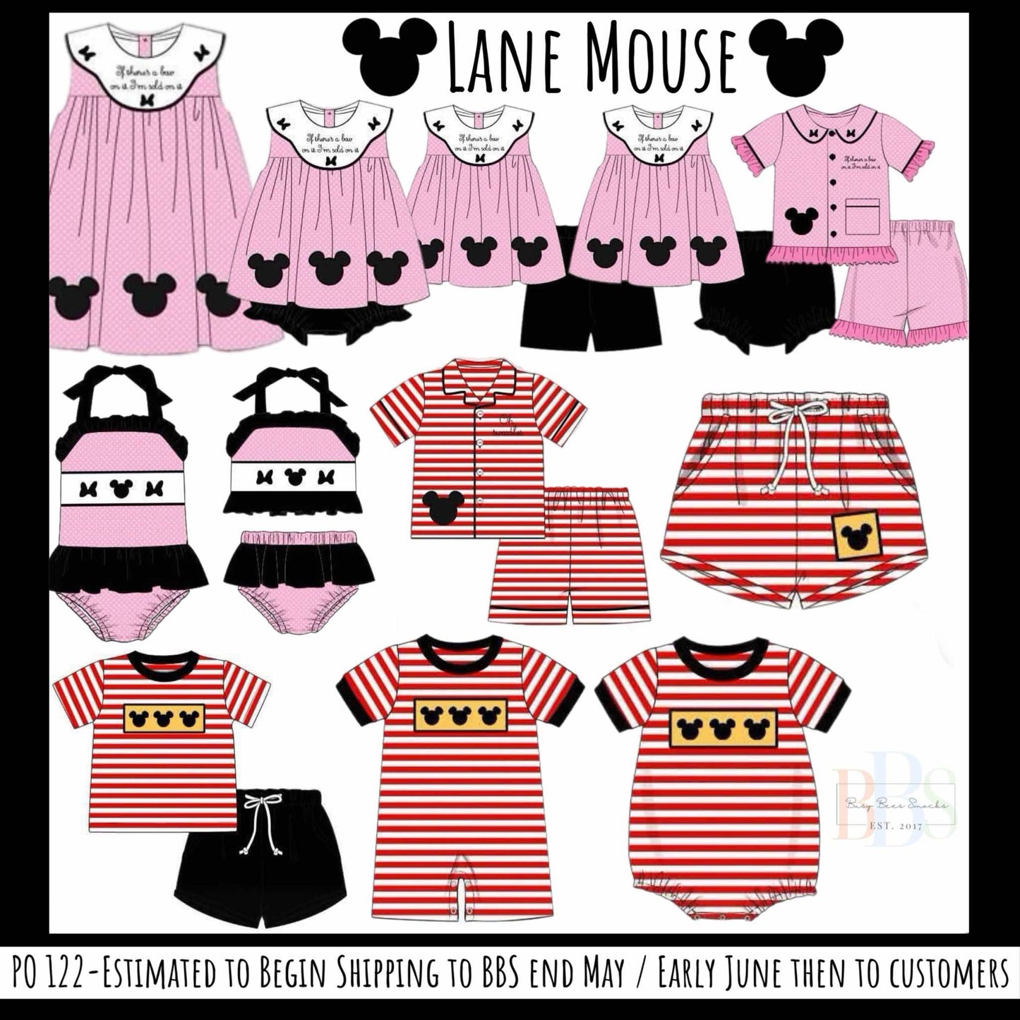 Pre Order 122: Lane Mouse- Girls 1pc Woven Swim