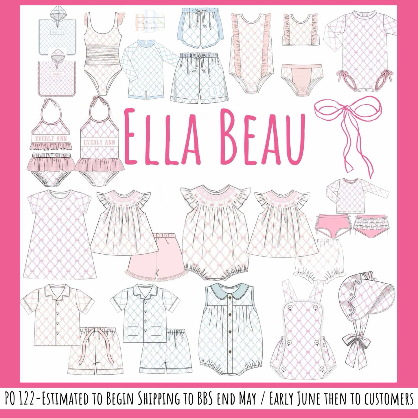 Pre Order 122: Ella Beau- Mom/Mini Pink Knit Lounge Set