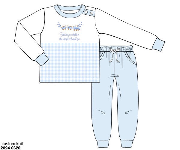 RTS: Sweet Sunday- Boys Knit Jogger Set