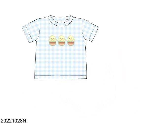 Pre Order 116: Easter Shirt Only- Boys Hatching Chicks