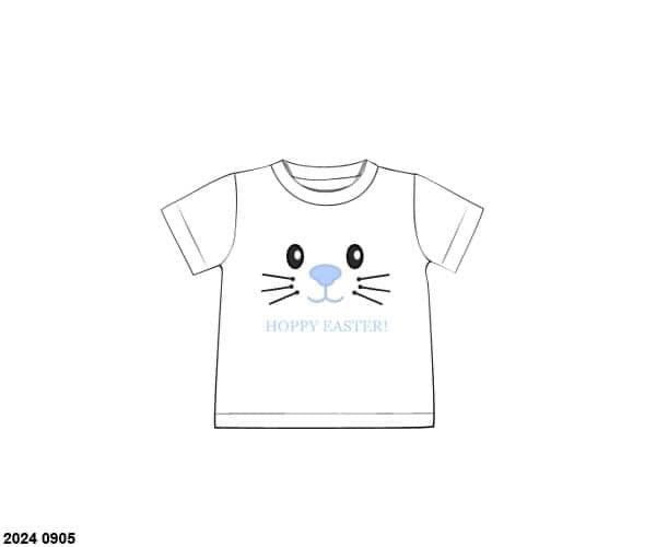 Pre Order 116: Easter Shirt Only- Boys Bunny Face